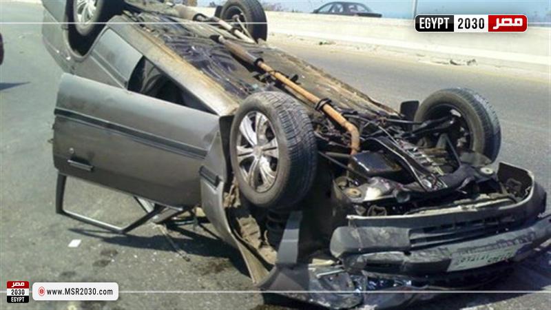 انقلاب سيارة بالوادي الجديد