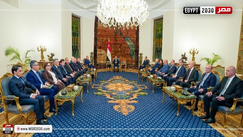 الرئيس عبد الفتاح السيسي يستقبل الوزير الأول للجمهورية الجزائرية