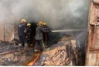 السيطرة على حريق في مزرعة الصرف الصحي بسوهاج