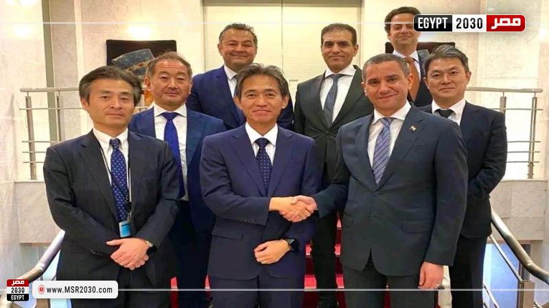 اجتماع السفير راجي الإتربي ، سفير مصر لدى اليابان، مع هيداناو إيجاراشي