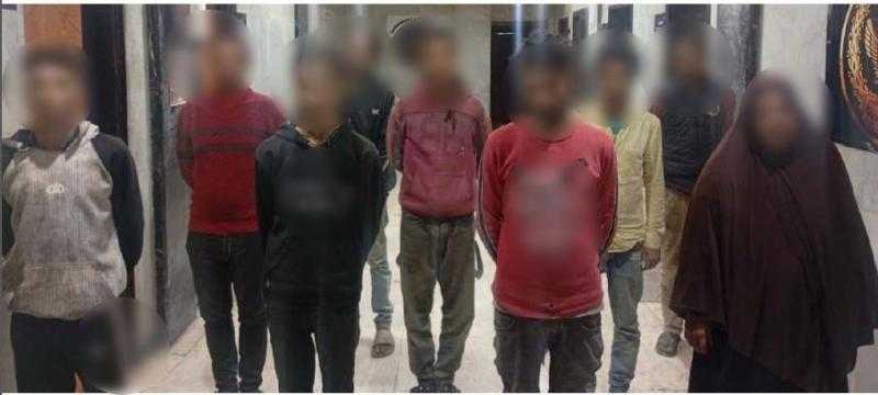 ضبط 14 متورطاً في استغلال الأحداث للتسول والبيع الإلحاحي بالجيزة