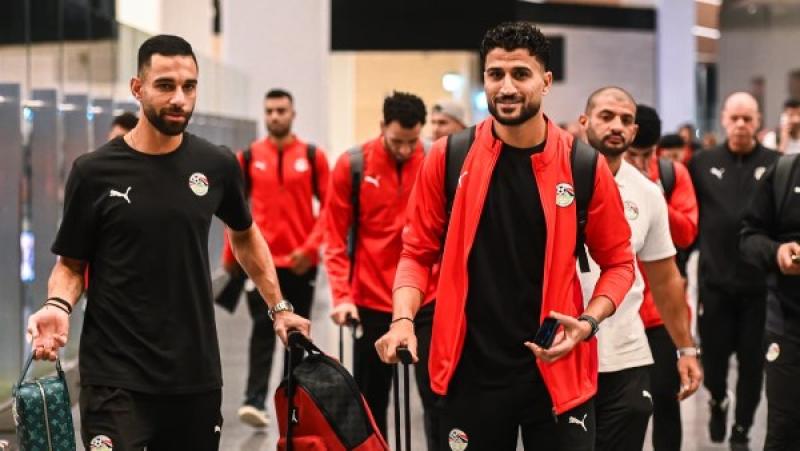 صورة من وصول منتخب مصر للدوحة