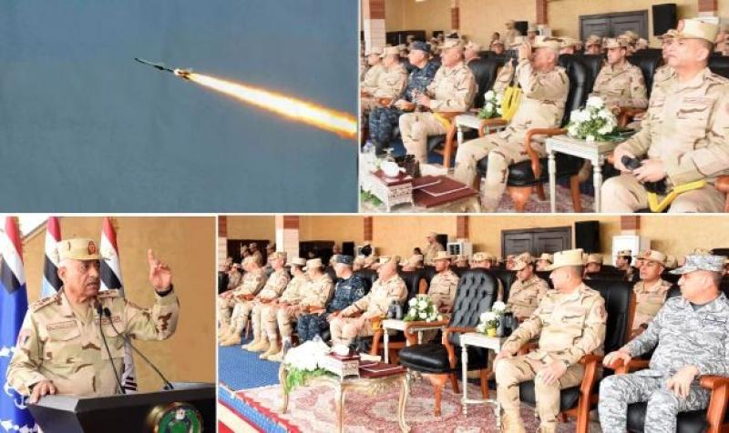 وزير الدفاع يشهد تنفيذ المرحلة الرئيسية للرماية الصاروخية لقوات الدفاع الجوي