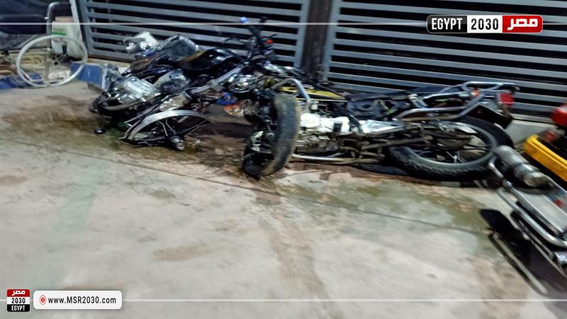 تصادم دراجتين ناريتين