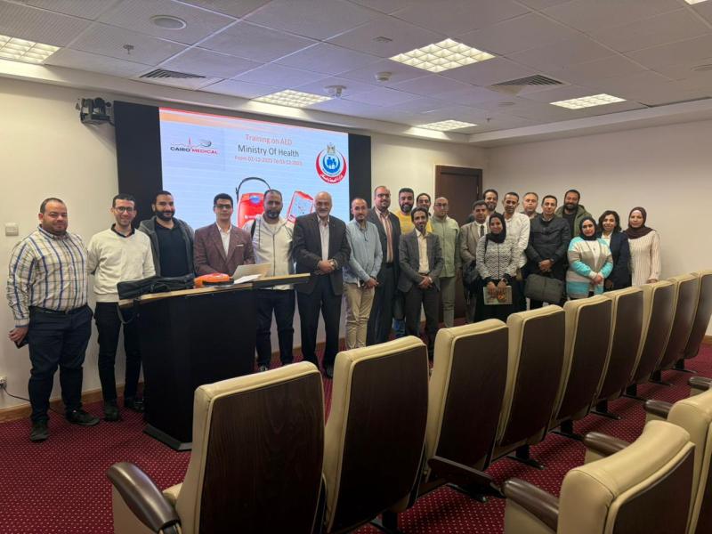 المرحلة التاسعة من تدريب العاملين على أجهزة إزالة الرجفان القلبي