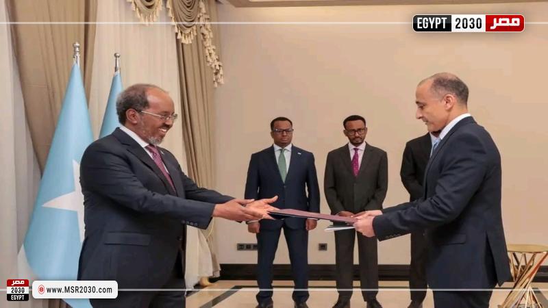 السفير المصري يقدم أوراق اعتماده إلى الرئيس الصومالي