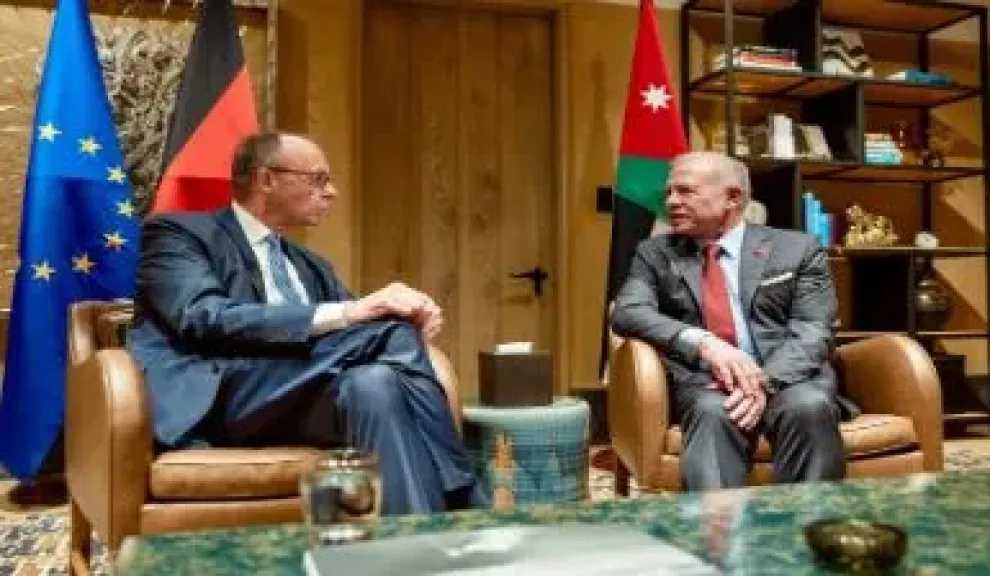 ملك الأردن والمستشار الألماني يبحثان الشراكة والتطورات الإقليمية