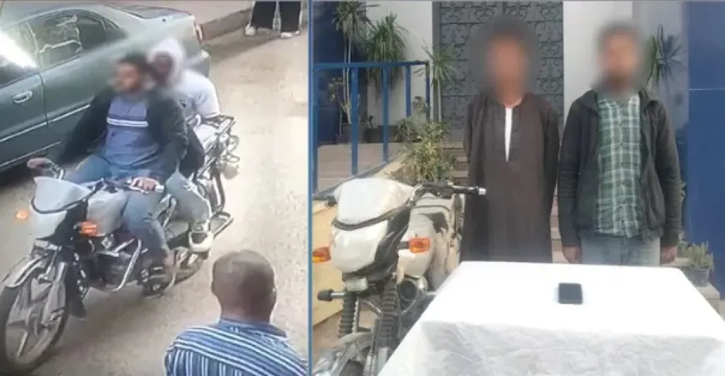 القبض على لصين سحلا طالبة أثناء سرقة هاتفها 