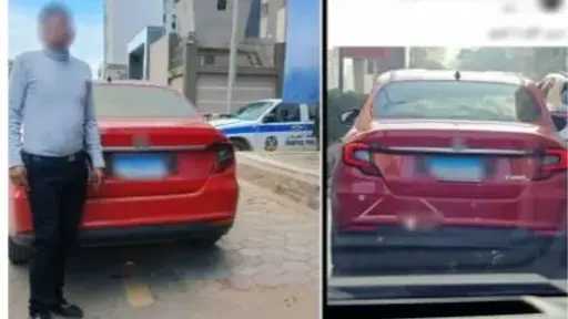 ضبط قائد سيارة ملاكى لطمس لوحاتها بالمنوفية