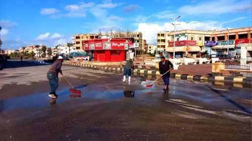 محافظ كفر الشيخ يتابع جهود كسح مياه الأمطار... محافظ كفر الشيخ يتابع جهود كسح مياه الأمطار بمصيف بلطيم