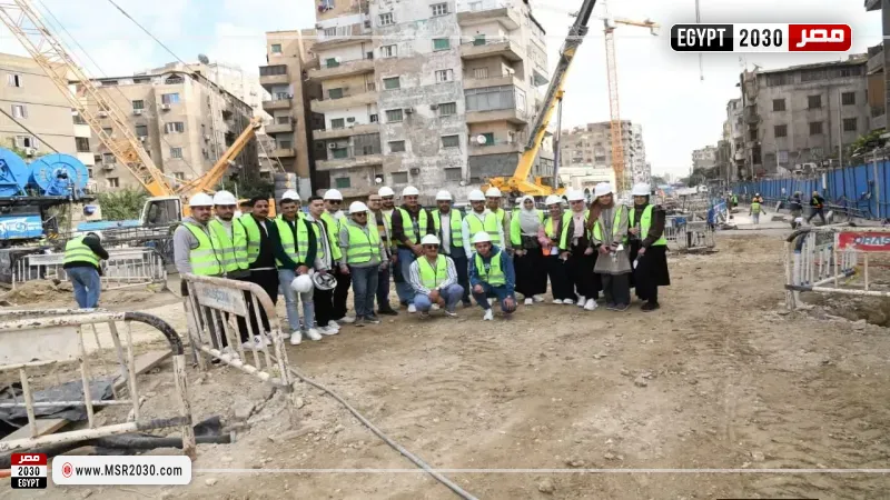 طلاب هندسة طنطا في جولة تعليمية داخل مشروع الخط الرابع لمترو الأنفاق