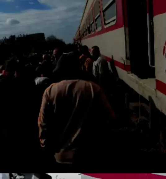 خروج عربة من قطار طنطا – القاهرة بمحطة الحامول دون إصابات