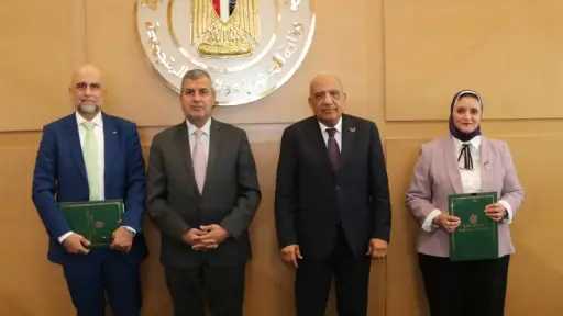 وزير الكهرباء ونظيره الأردني يشهدان مراسم توقيع عقد... وزير الكهرباء ونظيره الأردني يشهدان مراسم توقيع عقد تبادل الطاقة لعام 2026