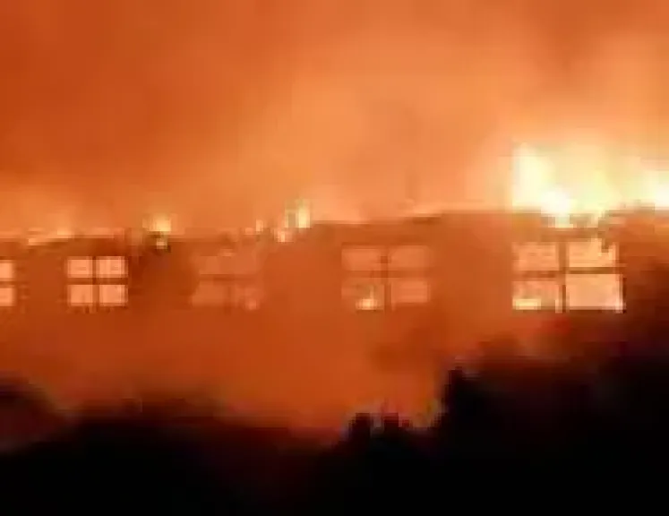 حريق بمزرعة في أبو كبير
