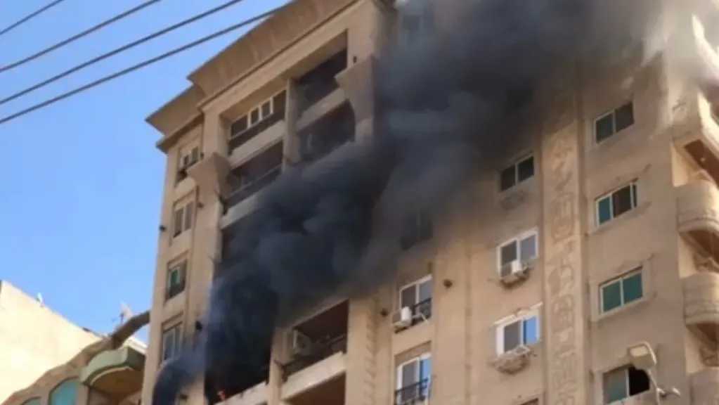 مصرع سيدة فى حريق شقة بالهرم