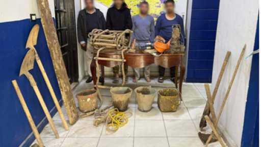 الأمن يضبط 4 متهمين بالتنقيب عن الآثار داخل عقار بروض الفرج