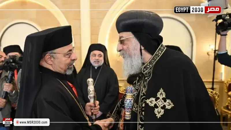 البابا تواضروس والأنبا إبراهيم إسحق