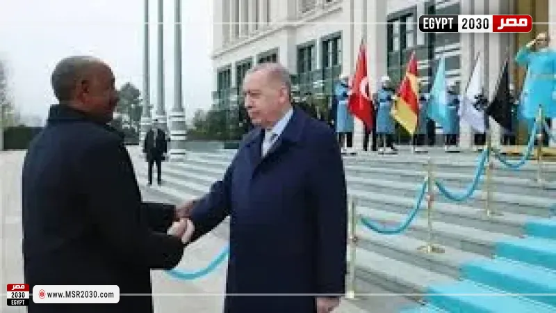 أردوغان يستقبل البرهان بمراسم رسمية في أنقرة