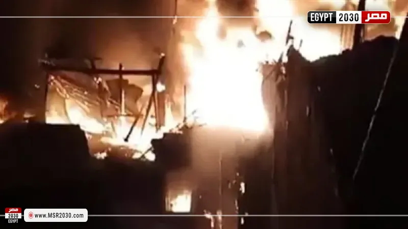 السيطرة على حريق بعزبة بخيت 