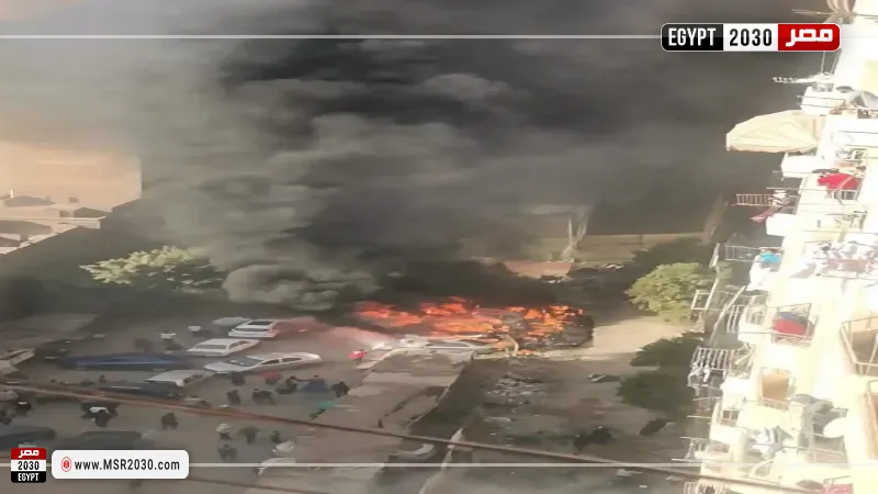 جانب من الحريق