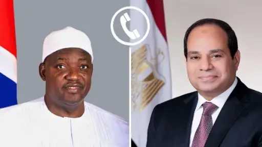 الرئيس السيسي ونظيره الجامبي يؤكدان أهمية تعزيز العلاقات... الرئيس السيسي ونظيره الجامبي يؤكدان أهمية تعزيز العلاقات الاقتصادية والتنموية والتعليمية