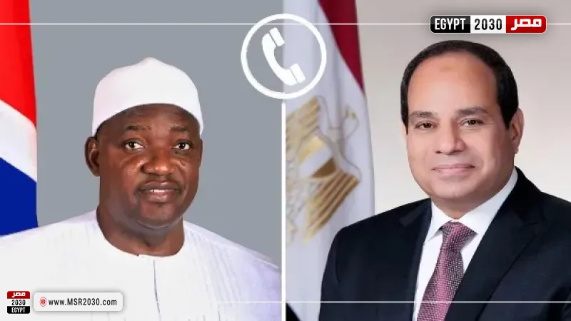 الرئيس السيسي ونظيره الجامبي