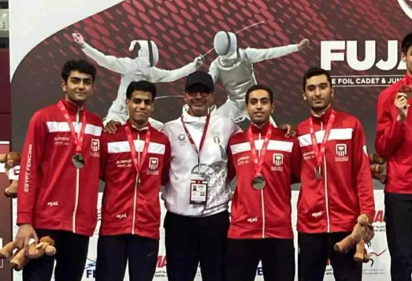 منتخب سلاح الشيش للناشئين يفوز بفضية كأس العالم بالفجيرة