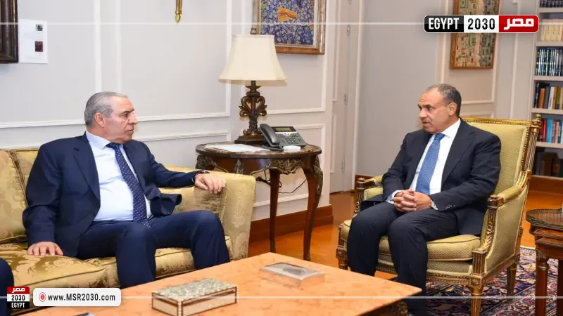 وزير الخارجية مع نائب رئيس فلسطين