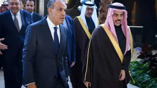 وزير الخارجية يستعرض مع نظيره السعودي جهود تدفق... وزير الخارجية يستعرض مع نظيره السعودي جهود تدفق المساعدات الإنسانية لقطاع غزة