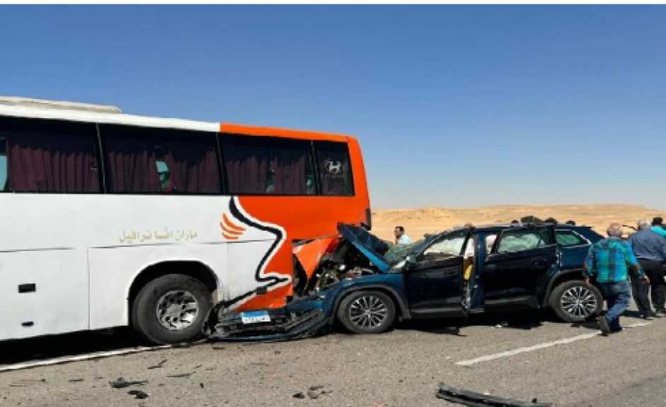 21 مصابًا في حادث تصادم أتوبيس وسيارة ملاكي بالساحل الشمالي