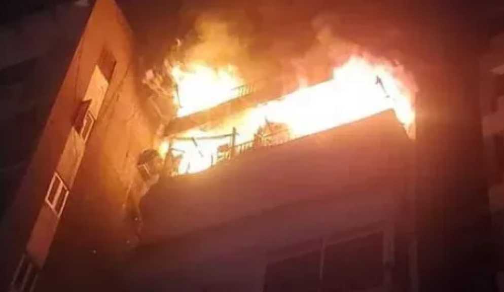 وفاة طفلتين وإصابة الثالثة بحريق شقة بسبب ماس كهربائي فى حلوان