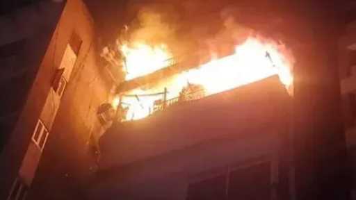 وفاة طفلتين وإصابة الثالثة بحريق شقة بسبب ماس كهربائي فى حلوان