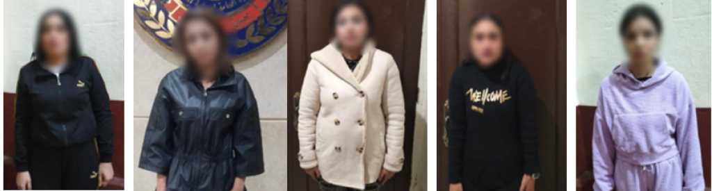 ضبط 5 سيدات لممارستهن أعمالاً منافية للآداب العامة فى الإسكندرية والجيزة