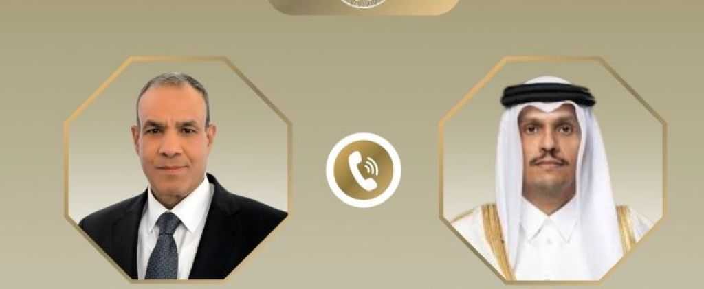 وزير الخارجية يبحث مع نظيره القطري تطورات الأوضاع في قطاع غزة
