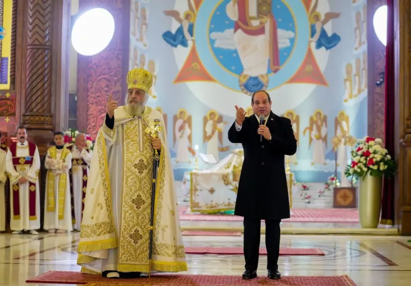 السيسي يحضر قداس عيد الميلاد