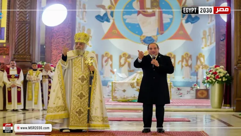 زيارة  الرئيس عبد الفتاح السيسى رئيس الجمهورية للكاتدرائية