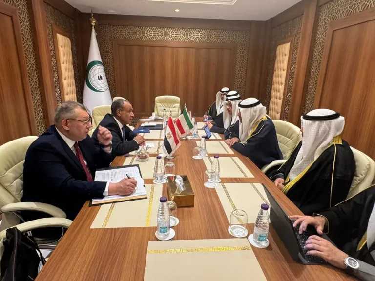 وزير الخارجية يلتقى مع نظيره الكويتي ويبحثان تطورات الأوضاع في غزة