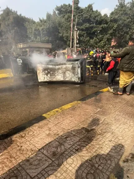حريق سيارة 