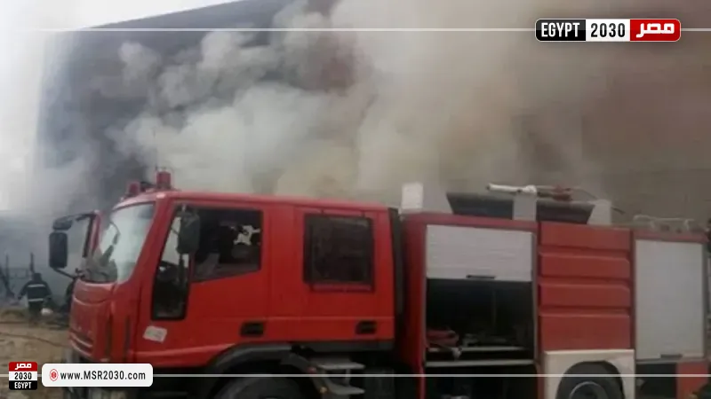  حريق ورق كارتون بمصنع فى السادا