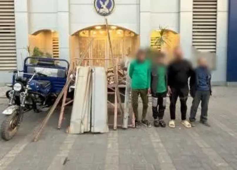 ضبط 3 لصوص لسرقة أسياخ الكباري في مدينة نصر ثان