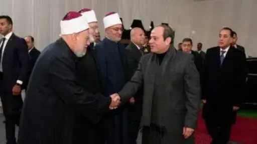 الرئيس السيسى يفتتح مسجد العزيز الحكيم بالمقطم بحضور كبار المسئولين