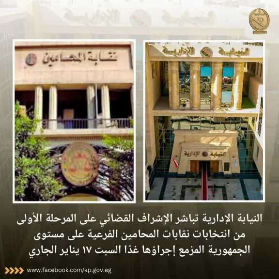 النيابة الإدارية تشرف على انتخابات نقابات المحامين الفرعية غدا