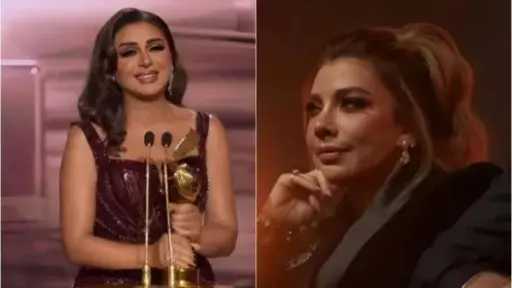 أول تعليق من أصالة بعد صورتها المتداولة لحظة تكريم أنغام فى joy awards