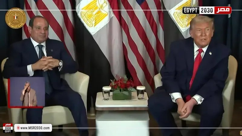 الرئيس عبد الفتاح السيسي ونظيره الأمريكي دونالد ترامب
