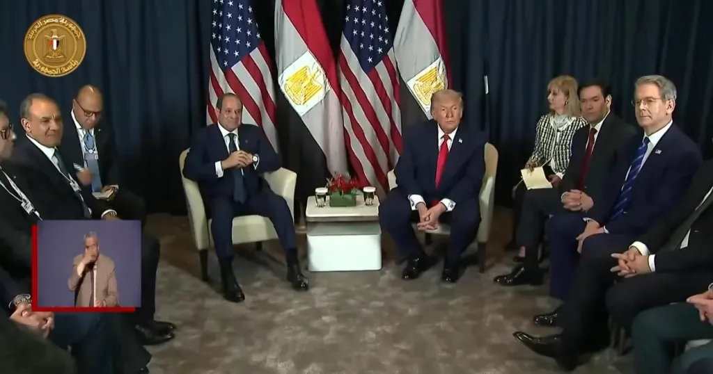 الرئيس عبد الفتاح السيسي ونظيره الأمريكي دونالد ترامب