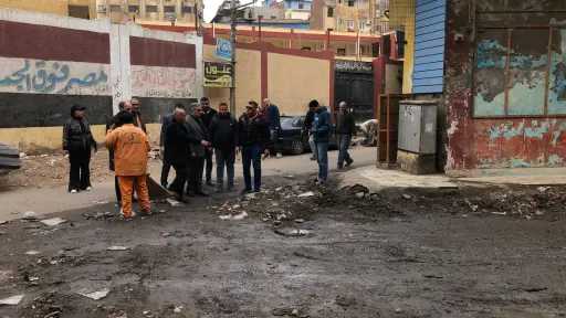 محافظ الدقهلية يتفقد إصلاح كسر ماسورة مياه بحي غرب المنصورة