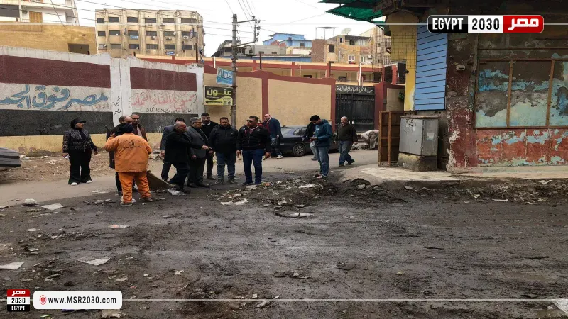 محافظ الدقهلية يتفقد إصلاح كسر ماسورة مياه 