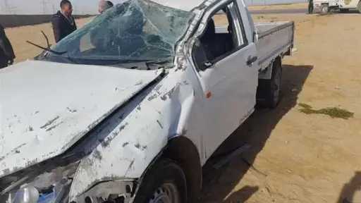 مصرع شخص وإصابة آخرين في حادث تصادم بالفيوم