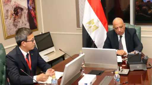 وزير الكهرباء يبحث مع صاني الصينية التعاون بتصنيع توربينات الرياح