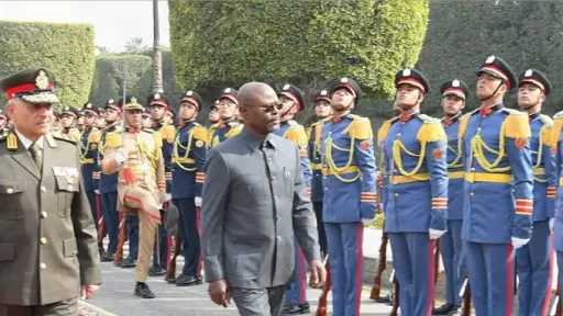 الفريق أول عبدالمجيد صقر يلتقى نائب رئيس الوزراء ووزير الدفاع الوطنى بالكونغو